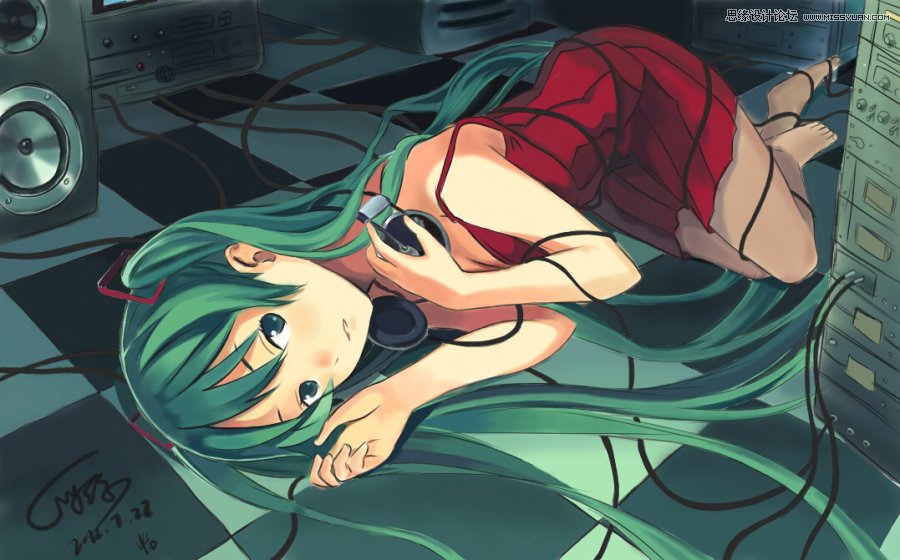 Painter插画教程：绘制卡通风格的美丽少女  全福编程网