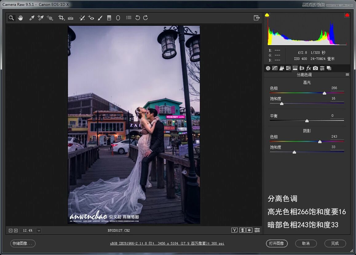 Photoshop给外景婚片添加星空夜景效果,PS教程,思缘教程网