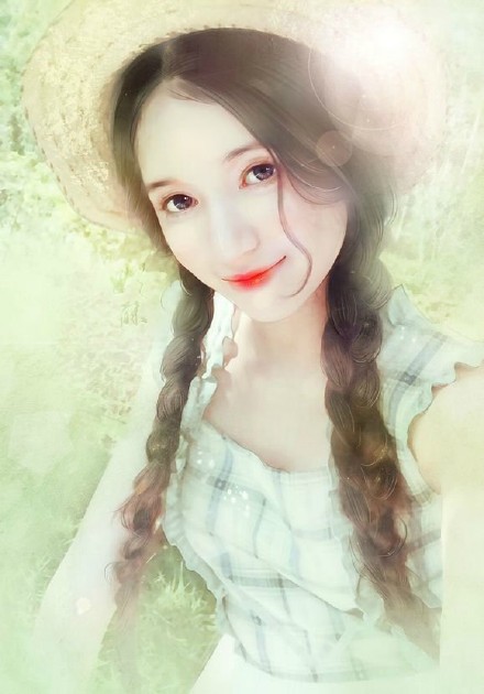 巧用Photoshop给夏天清爽效果草帽美女照片仿手绘 全福编程网