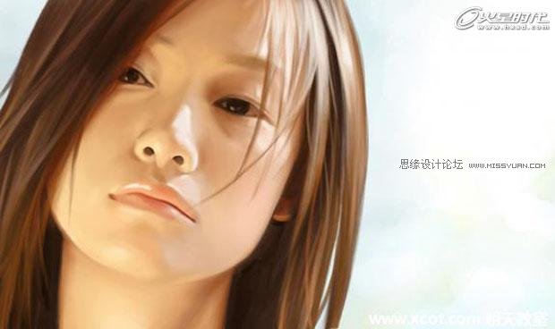 Photshop绘制逼真的超写实女性人物头像过程 全福编程网教程