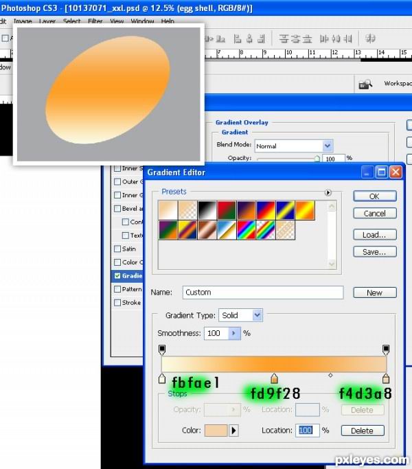 PS教程：Photoshop绘制逼真蛋壳和蛋黄