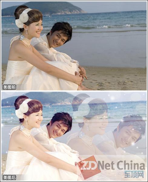 美图秀秀溶图打造唯美浪婚纱照 刻录爱意 全福编程网
