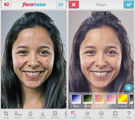 手机上的私人PS 应用Facetune让你美个痛快！