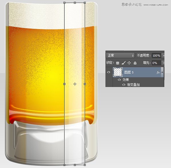 Photoshop绘制冰爽的啤酒和啤酒杯教程,PS教程,思缘教程网