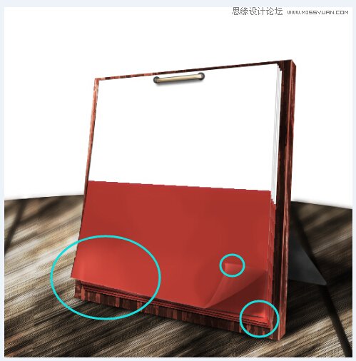 Photoshop绘制逼真的日历桌面图片教程,PS教程,思缘教程网