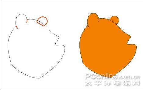 Coreldraw绘制可爱的小熊维尼教程(2)