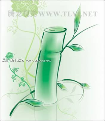 CDR绘制水彩竹子 全福编程网教程网 CDR实例教程