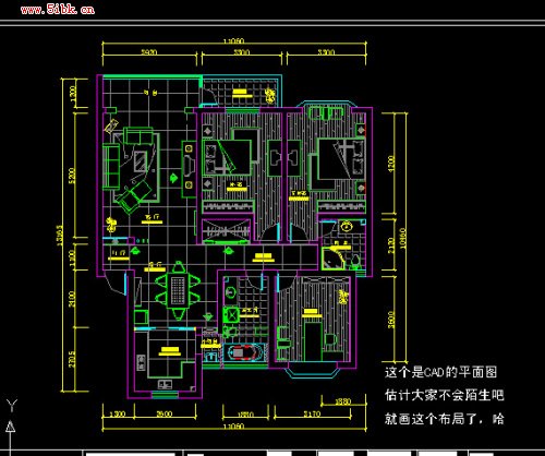 Coreldraw绘制彩色装修平面图_天极设计在线整理