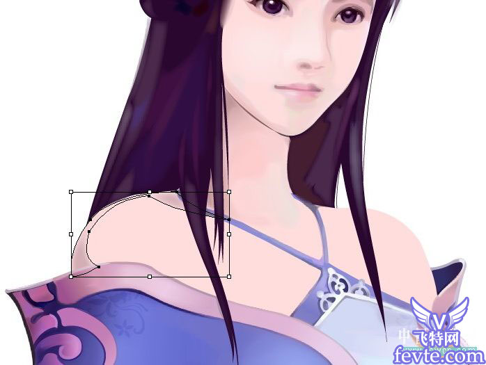 Illustrator鼠绘教程：绘制仙剑4美女人物古代美女